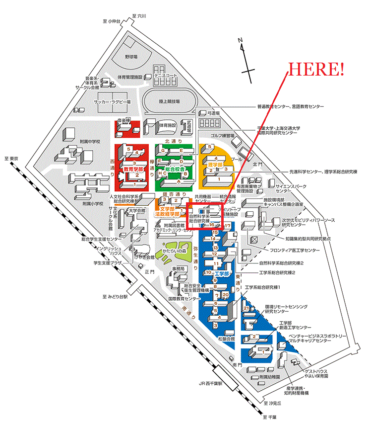 千葉大学構内図